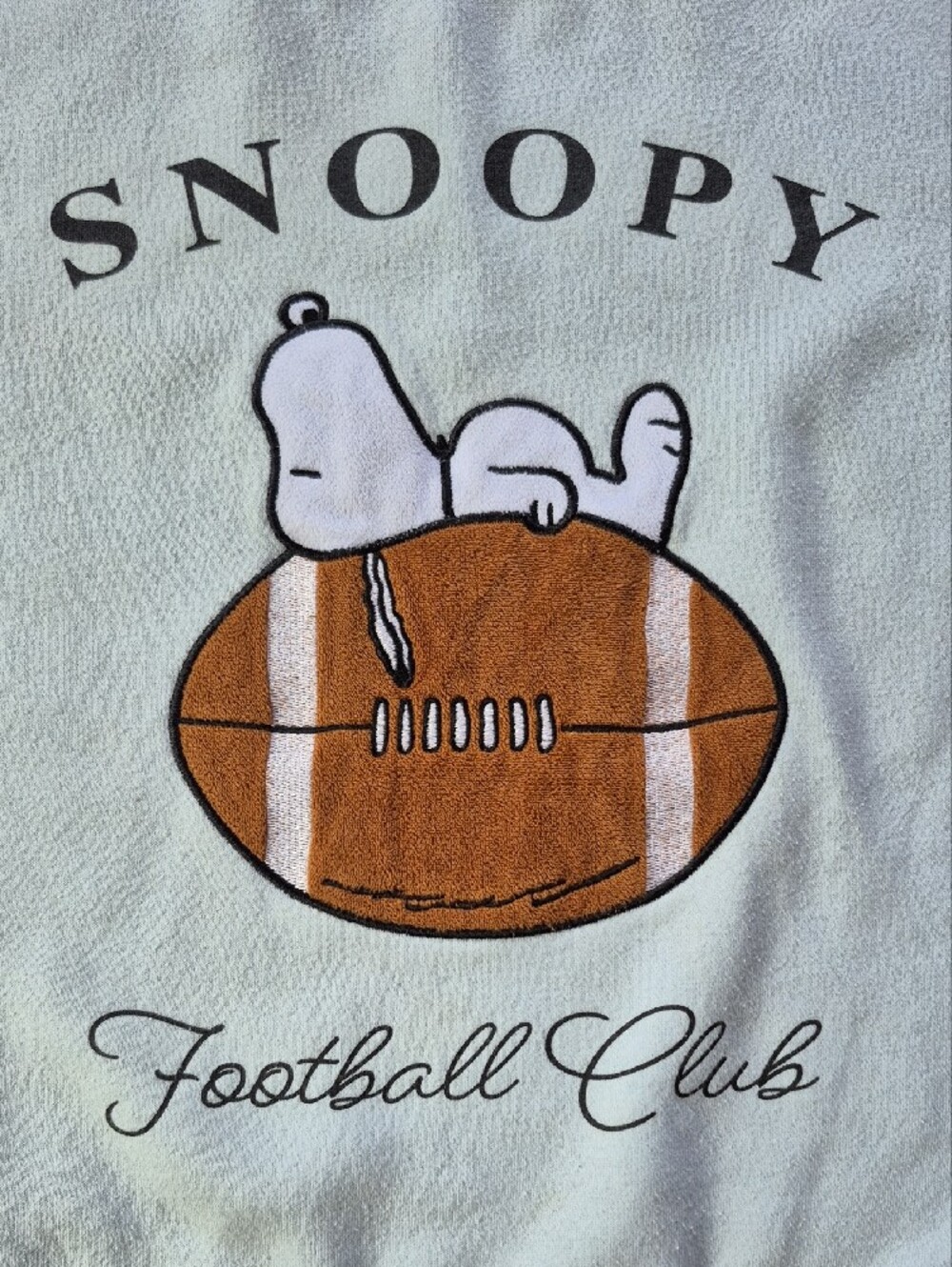 Snoopy Football Club Light Blue Crewneck Sweatshirt - Picture 2 of 16